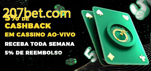 Promoções do cassino ao Vivo 207bet.com